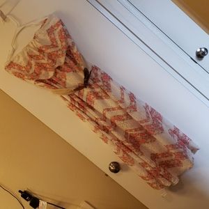 Allison Brittney strapless maxi dress with belt